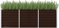 SKM Garden Raised Bed Brown 240x80x77 cm Galvanised Steel (Weight-15KG)