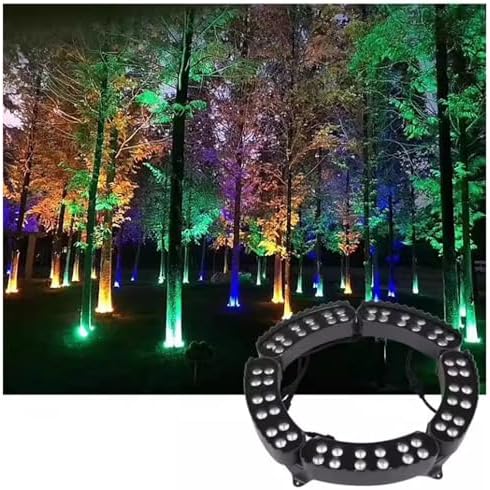 LED Tree Surrounding Lights - Waterproof A-RGB 5PCS Garden Spotlights AC220V Landscape Pillar Lights IP65 Outdoor Decorative Lighting for Courtyards