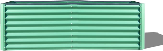 6x3x2ft Galvanized Raised Garden Bed Outdoor Planter GBoxes Large Metal Planter Box for Gardening Vegetables Fruits FlowersGreen
