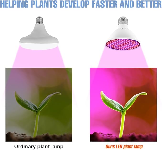 4Pcs 30W Full Spectrum Plant Light AC85-265V Red Blue E26/E27 Greenhouse Tent Hydroponic Box Planting Fill Lamps UV/IR Vegetables Fruits Flower Moss Succulent Cactus Potting Cultivation Lighting