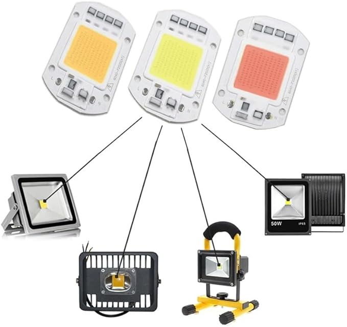 10pcs Plant Grow Light LED 110V 20W Cold White 6500K Driverless COB LED Chips Light for Garden