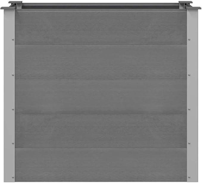 Modern Design Garden Raised Bed Wood Look Planter Box for Gardening Vegetables Fruits Flowers Gray Wood-Plastic Composite 39.4x19.7x35.8-461