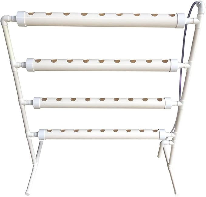 Hydroponic Equipment Hydroponic Grow Kit 36 Holes Pipe Grow Kit Indoor Greenhouse Planting Box Gardening System Nursery Pot Hydroponic Rack Indoor Garden