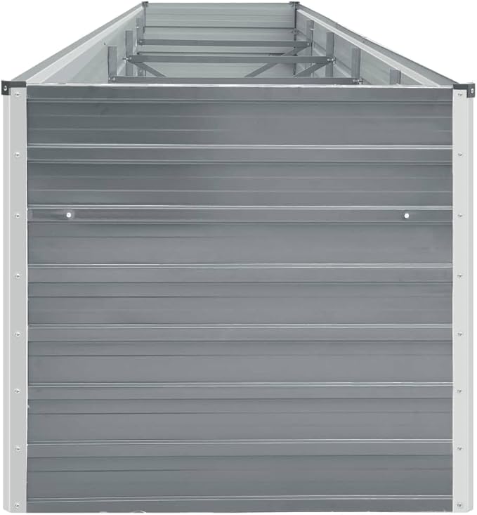 Garden Raised PlanterGarden BedGalvanized Raised Garden BedPlanter Raised bedsGalvanized PlanterBed Galvanized Steel 157.5x31.5x30.3 Gray
