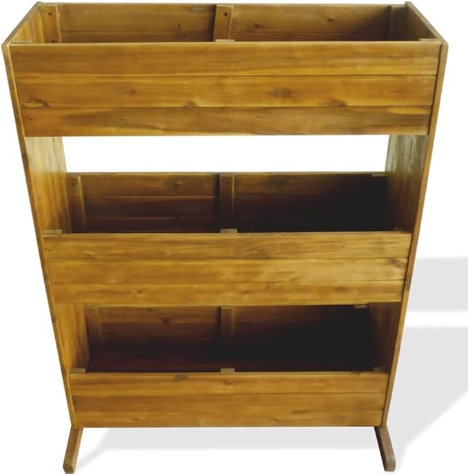 SKM 3-Tier Garden Raised Bed Solid Acacia Wood (Weight-15KG)