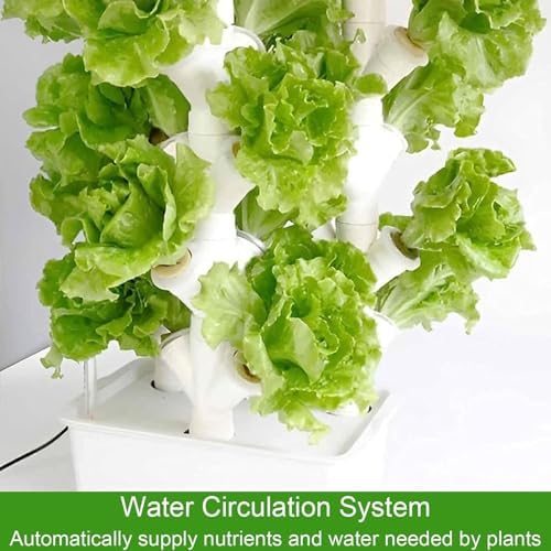 45-Hole hydroponic Planting Tower Hydroponic Tower Planting Points Indoor Vertical ing Greenhouse Farm hydroponic Planting kit (A)