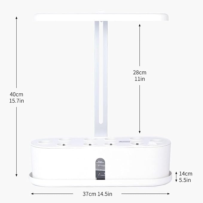 Hydroponics Growing System Plant Grow Light 10 Pods Hydroponics Growing System with LED Grow Light Height Adjustable for Home Kitchen Gardening