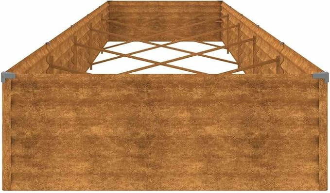 OWOX Corten Steel 189.8 Square Raised Garden Bed Weathered Finish Heavy-Duty Planter for Vegetables &amp Flowers Patio to Backyard