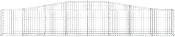 Silver Galvanized Iron Gabion Planter 157.5 x 157.5 x 31.5 in Large Outdoor Garden Raised Boxes for Patio Lawn for Stones Gravel Decorative Barrier
