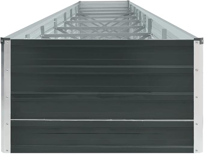 Garden Raised Bed Galvanized Steel 236.2x31.5x17.7 Anthracite Macetas para Plantas Plant Pots Outdoor Large Planter Pot Plant Pots Large for Gardening Porch Outdoor Plants