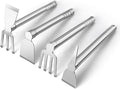Garden Tool Set 4 PCS Heavy Duty Stainless Steel Gardening Tool Set Short Handle Farming Rake Shovel Outdoor Hand Tools Set Beach Combing Tool Kit Unisex Gifts for Seniors (4pcs/Set)