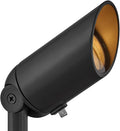 Hinkley Landscape Lighting 1536SK Accent Spot Light - Aluminum MR16 LED Bulb Required Safe for Wet Conditions Wiring Kit and Ground Spike Included - Satin Black Finish with Clear Lens