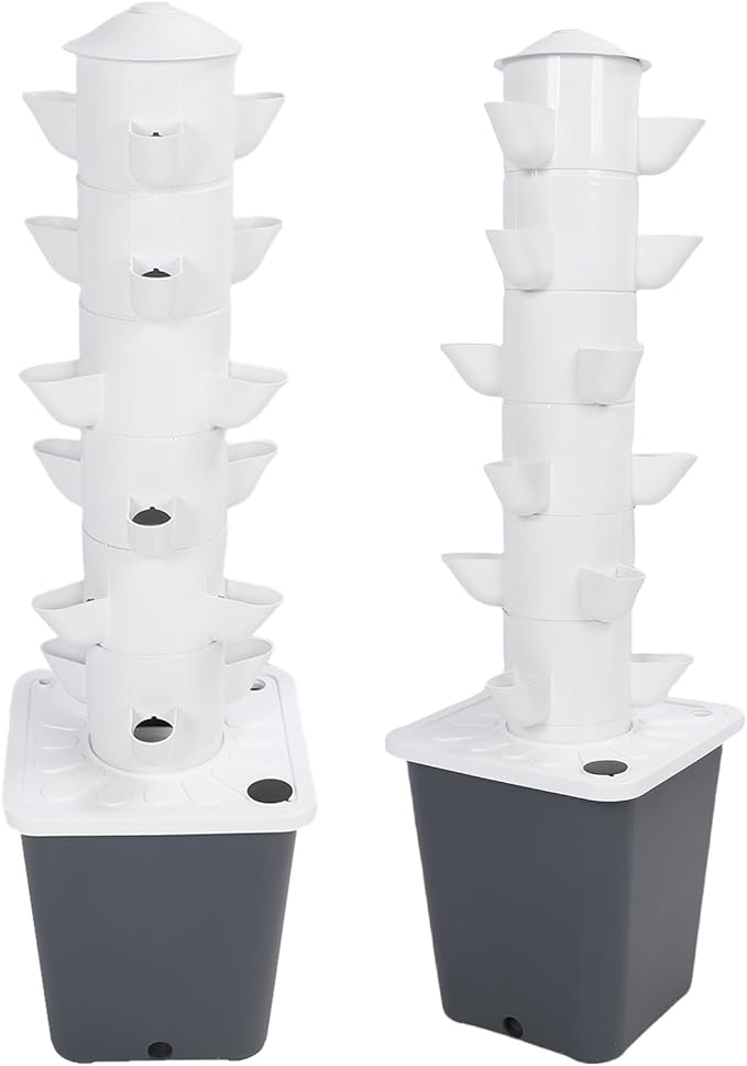 Zunate Vertical Hydroponic Growing System | 18 Plant with 10L Water Tank | Space Saving Indoor Vegetable Planter for Home Balcony | Soilless Plant Cultivation Kit (US Plug)