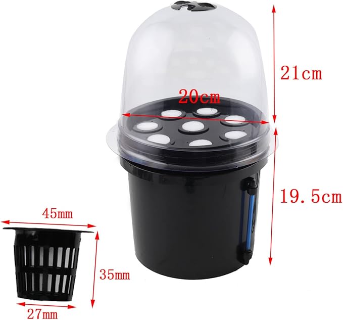 CYJZWOH Plant Nursery Pots with Humidity Dome Soft Transparent Plastic Gardening Pot Hydroponic Growing Kit Planting Containers Cups Planter Small Starter Seed for Seedling