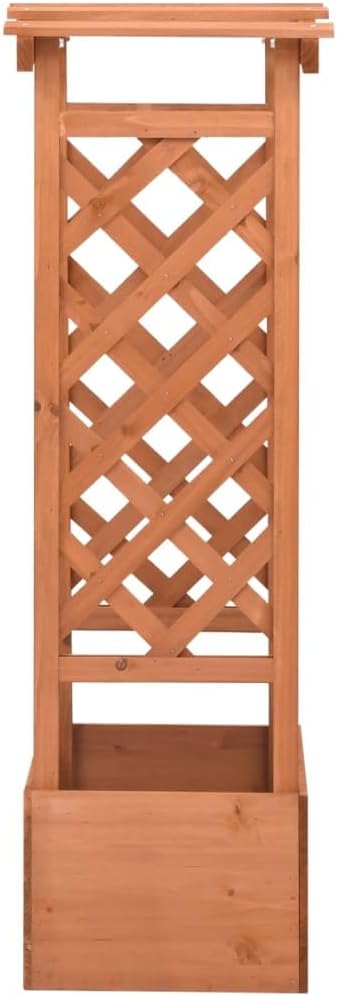 Trellis Planter with Arch Planter Boxes Gardening Box Standing planters Raised Flower Bed Suitable for Courtyard Corridor Orchard Nursery 19.3x15.4x46.1 Firwood