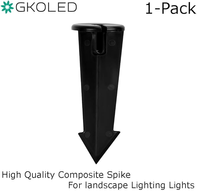 GKOLED 44° Beam Angle 30Watt Bullet/Round LED Spotlight with Solid Ground Post