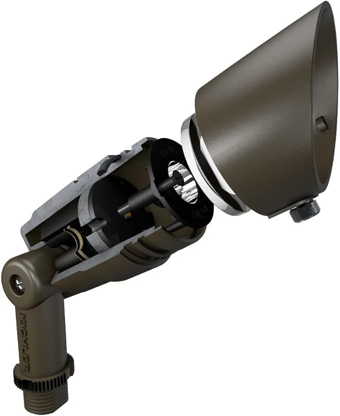 Kichler 16015BKT30 Transitional One Light Accent from Landscape LED Collection in Black Finish 4.50 inches