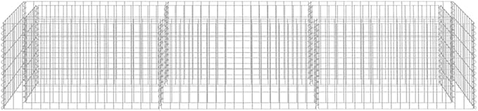 YAFF Large Durable Gabion Raised Bed for Outdoor Gardens Galvanized Steel Design for Stylish Landscaping and Plant Borders 369-Gallon Capacity Rust-Resistant