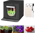 Portable Plant Grow Light Box | 4 Panels - 540 LEDs (6000K/3000K/660nm) - Black Polyester Fabric Light Reflection &amp Shading Design for Indoor Plant Growth 16x16x16in