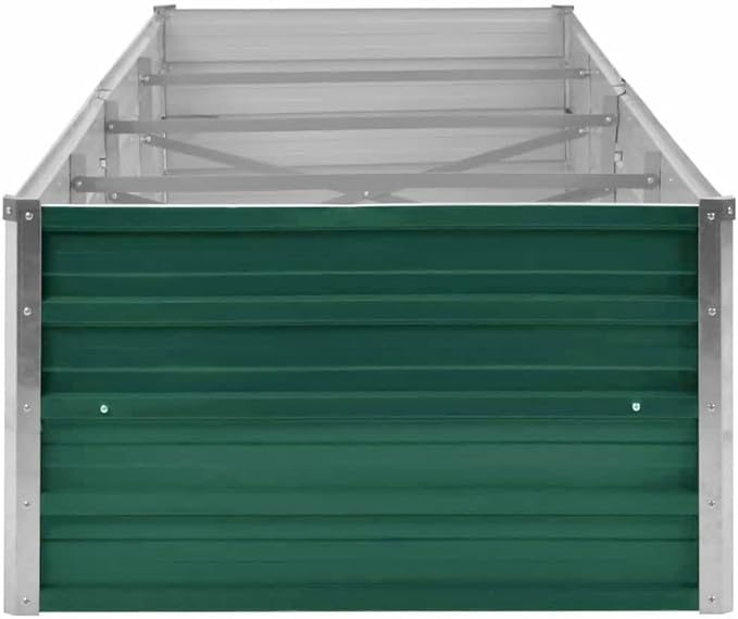 Green Raised Garden Bed Steel Planter Galvanized Box for Balcony Garden or Patio Baskets Cages Bed