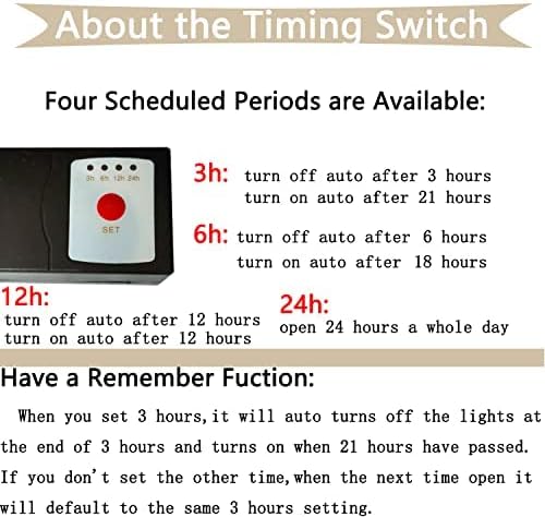 Kiven LED Spotlight 7 Watts Plug in Accent Lights 4000K Neutral Light Landscape Lights with Timer 9.8FT Waterproof Plug in Cord and ON/Off Switch for Paintings Plants Porch Pond Garden
