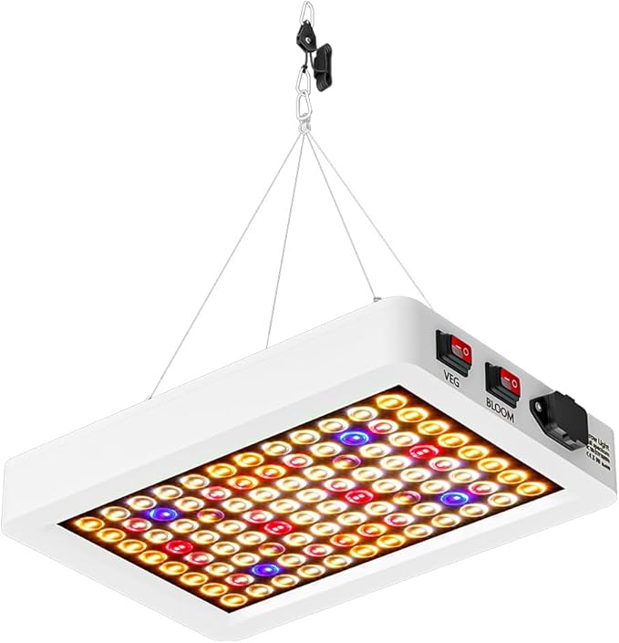 300W LED Grow Lights Full Spectrum Indoor Green Plant Lamp Veg/Bloom Modes Dimmable Growth Box Fill Light 100-277V Flower Seeding Hydroponic System Greenhouse Tent Cultivate Lighting with Hook US Plug