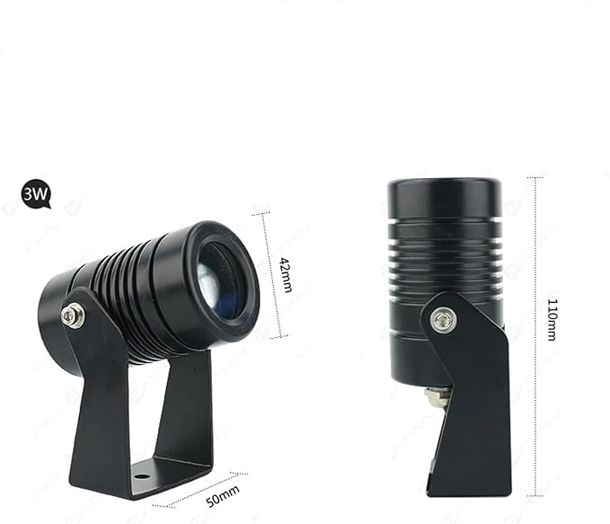 LED Beam Spotlight - Narrow Beam Light IP65 Waterproof Outdoor Projector Light Ground LED Landscape lamp Remote Illumination Spotlight for Outdoor Building Lighting(Blue3W(AC85-265V))