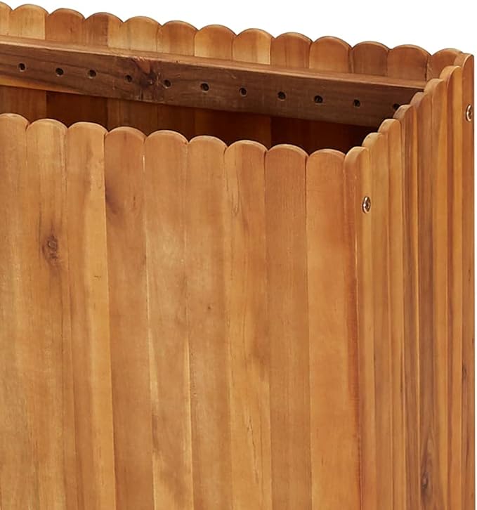 Solid Acacia Wood Garden Raised Bed Planter Box for Vegetables Grass Lawn Yard 59.1x11.8x19.7-385
