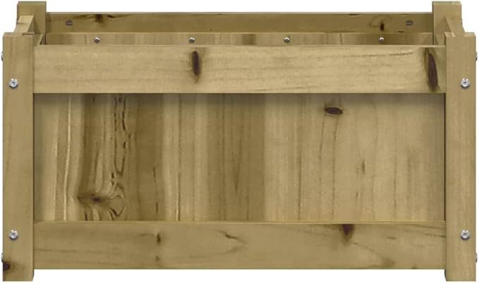 Raised Garden Bed Wooden Planter Box 23.6x12.2x12.2 Elevated Garden Bed for Patio Balcony Flower &amp Vegetable Garden Durable Pinewood Raised Planter Box for Outdoor Gardening