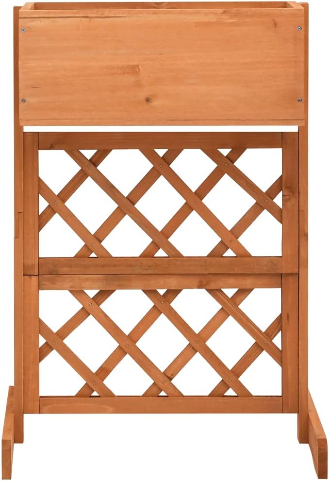 17.7 Firwood Garden Trellis Planter Raised Box for Climbing Plants Patio Balcony