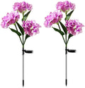 Plant Growing Lamps 2 Pack Hydrangea Flower Solar Led Light Outdoor Garden Lawn Lamps for Garden and Vegetable Patch Patio Country House Decoration(Purple-2 Pack)