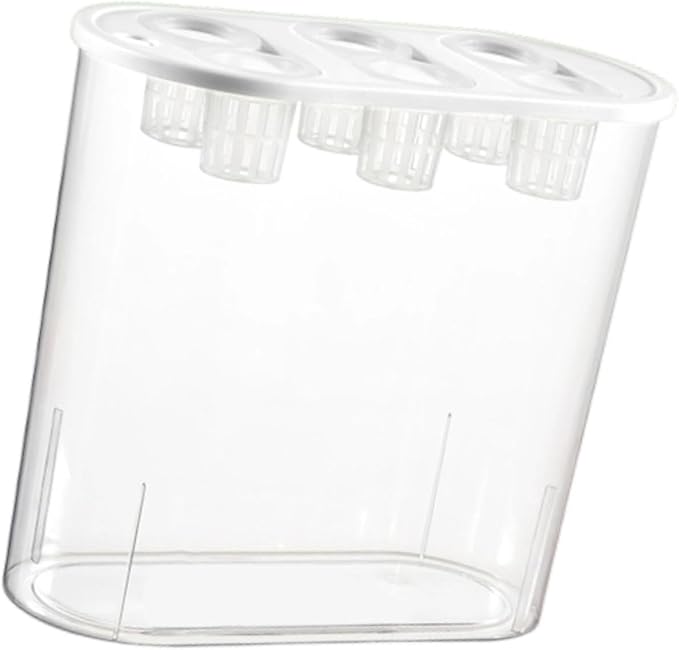 MYCENSE Hydroponics Grower Box Hydroponic System Planting Container 6 Holes Hydroponic System Growing Box for Plants and Fish White