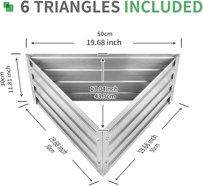 DIY Galvanized Raised Garden Beds 6 Pack Easy DIY Metal Planter Boxes for Grow Fruit and Root Vegetables Flower