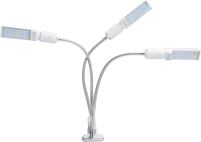 Plant Growing Light Adjustable 3 Head LED Plant Growth Light with USB Clip for Outdoor Garden