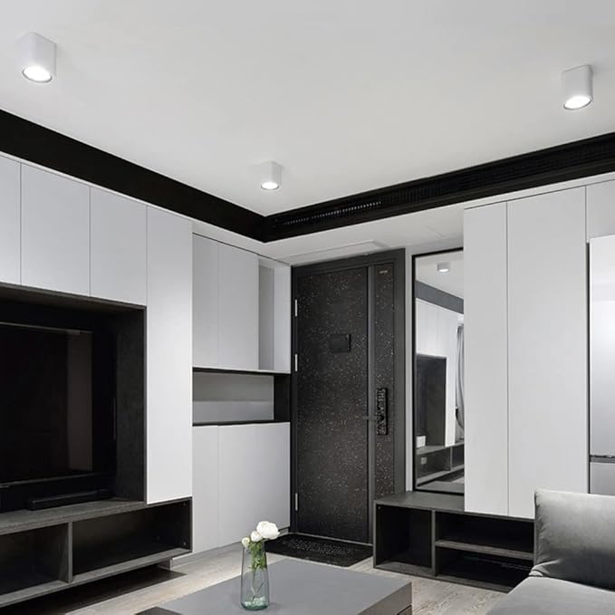 Led Mount Spotlight Square Ceiling Downlight Accent Spot Lighting Indoor AlumiExpression artistique m Housing 12w Directio l Spotlights for Hallway Corridor Gallery Display Kitchen