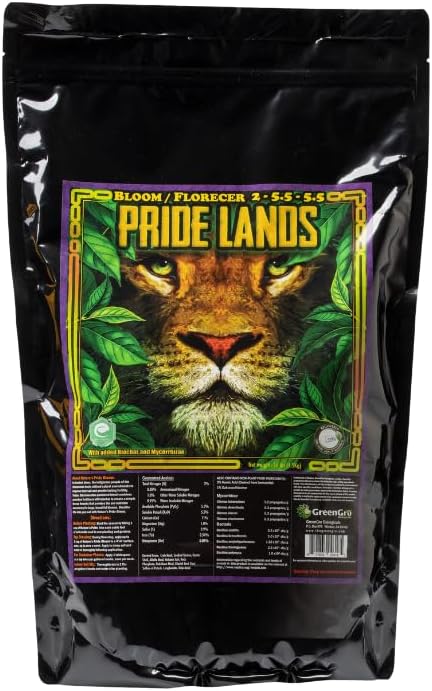 Pride Lands Bloom Ultra-Premium Organic Dry Fertilizer w/NO Fillers Bigger Brighter Flowers and Plants w/Our Complete Bloom Food Recharge Nutrients and Boost Growth w/Optimal Blend of NPK 10 lb