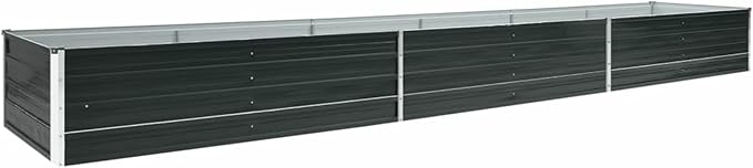 Garden Raised Bed Galvanized Steel 189x31.5x17.7 Anthracite SE100741