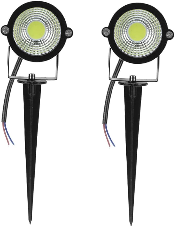 2pcs Outdoor Led Garden Lights Stake Weatherproof Landscape Powered Ground Lamp for Pathway Pool