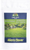 Micro Clover - (8oz) Nitro-Coated 120000 Total Seed - Covers Up to 1000 Sqft! Transform Your Lawn with Seeds that are Eco-Friendly Low Maintenance and Drought-Tolerant.