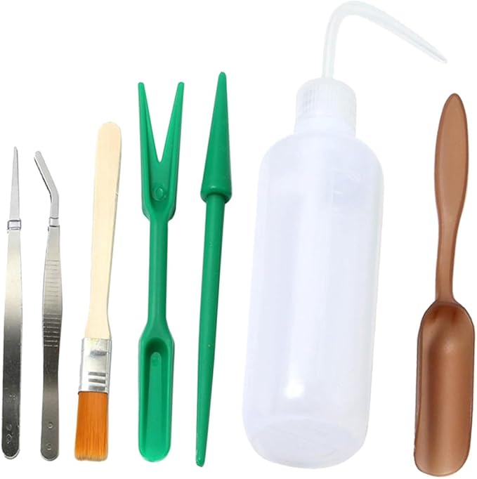 Mikikit 21pcs Planting Tools Set for Succulents Miniature Garden Hand Tools Set Seed Dispenser Watering Pot