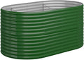 vidaXL Garden Raised Bed Green Powder-Coated Steel Standard Durable