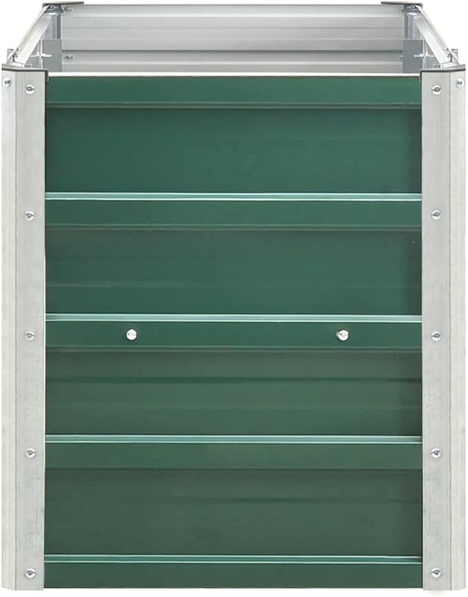 SKM Garden Raised Bed Galvanized Steel 94.5x15.7x17.7 Green (7.9 KG/17.38 LBS)