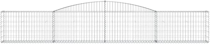 3-Pack Galvanized Iron Gabion Basket Set 157.5 Square Planters Raised Garden Bed Outdoor Stone Retaining Wall for Patio Landscape Silver