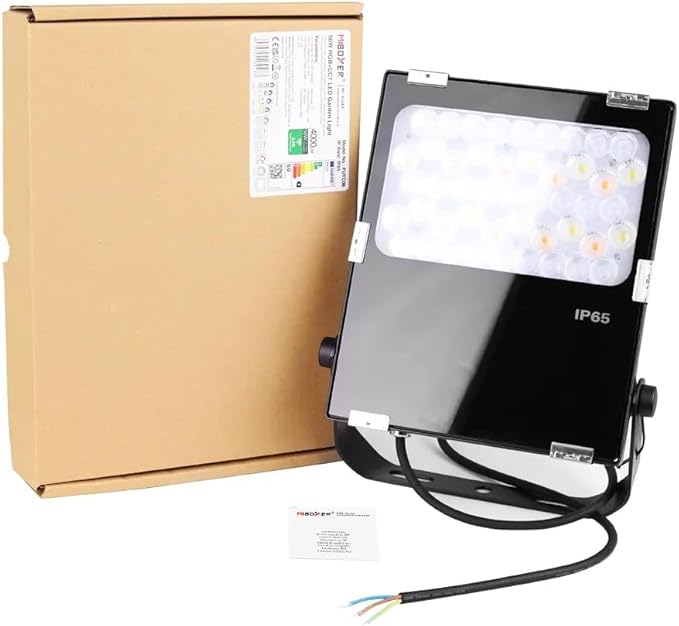 LGIDTECH FUTC06 Miboxer 50W RGBCCT Outdoor LED Landscape Garden Spotlight AC100-240V 16 Million Colors ChangingColor Temperature AdjustableMemory Function.APP Can't Control Directly