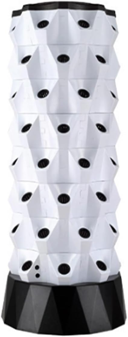 Garden Indoor Hydroponics Tower Vertical Garden Planter with LED Grow Light Water Circulation Cultivation Soilless Cultivation for Vegetable Fruit(8 Layers)