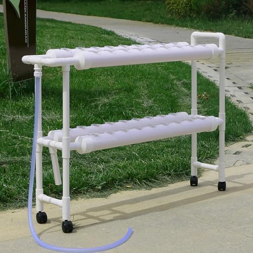 Hydroponics Indoor Garden Kit Aeroponics Growing System with Pump and Movable Water Tank Ideal for Cultivating Herbs Fruits and Vegetables Indoors