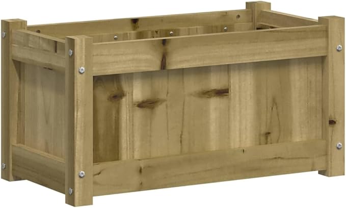Raised Garden Bed Wooden Planter Box 23.6x12.2x12.2 Elevated Garden Bed for Patio Balcony Flower &amp Vegetable Garden Durable Pinewood Raised Planter Box for Outdoor Gardening