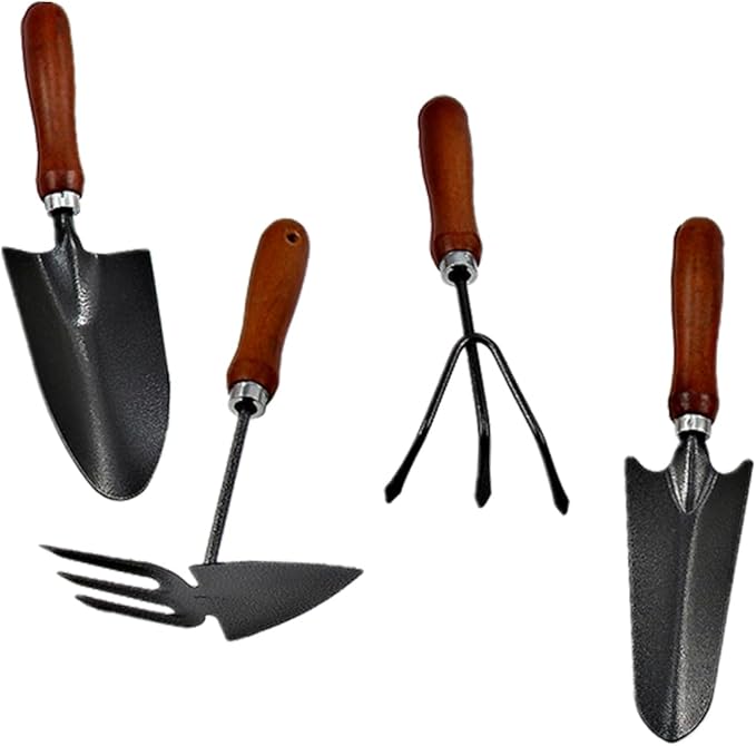 BESPORTBLE 4pcs Garden Tool Set Mini Stoving Varnish Shovel Thicken Iron Spade for Planting Weeding and Cultivating Lightweight Gardening Tools for Plant