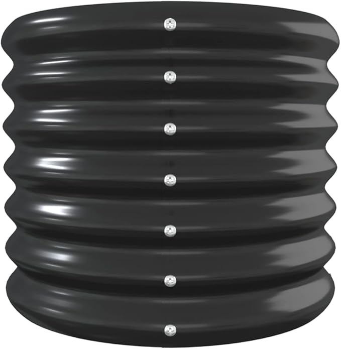 Oval Shape Garden Raised Bed Powder-Coated Steel Raised Planter Bed Metal Planter Raised Garden Boxes Outdoor Metal Raised Garden Beds for Vegetables 102.4x15.7x14.2-435
