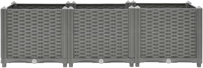 Durable Gardening Bed - 47.2x15.7x15 Planter Box for Outdoor Flower Vegetable Planting in Garden Large Plant Herb Growing Beds